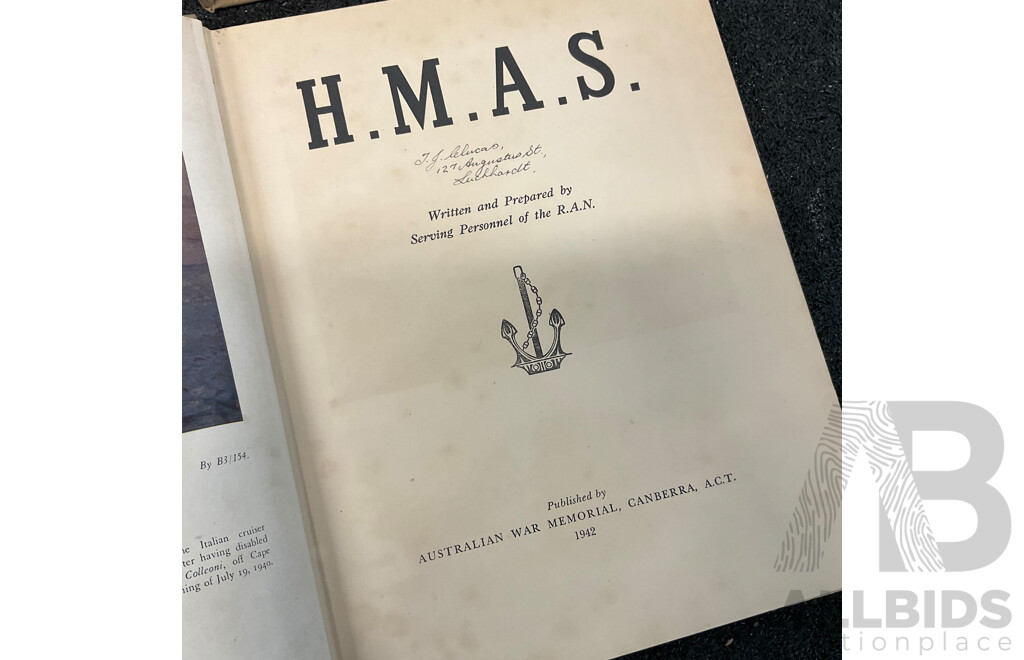 1940's - 1970's Vintage Collection of Australian Military Hardcover Books - Lot of 8