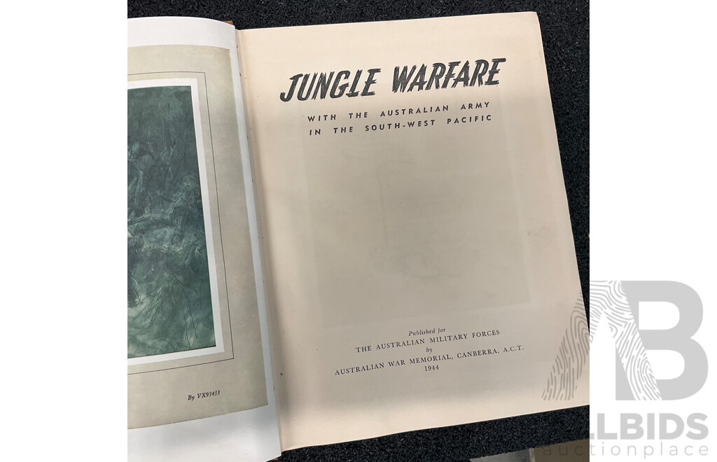 1940's - 1970's Vintage Collection of Australian Military Hardcover Books - Lot of 8