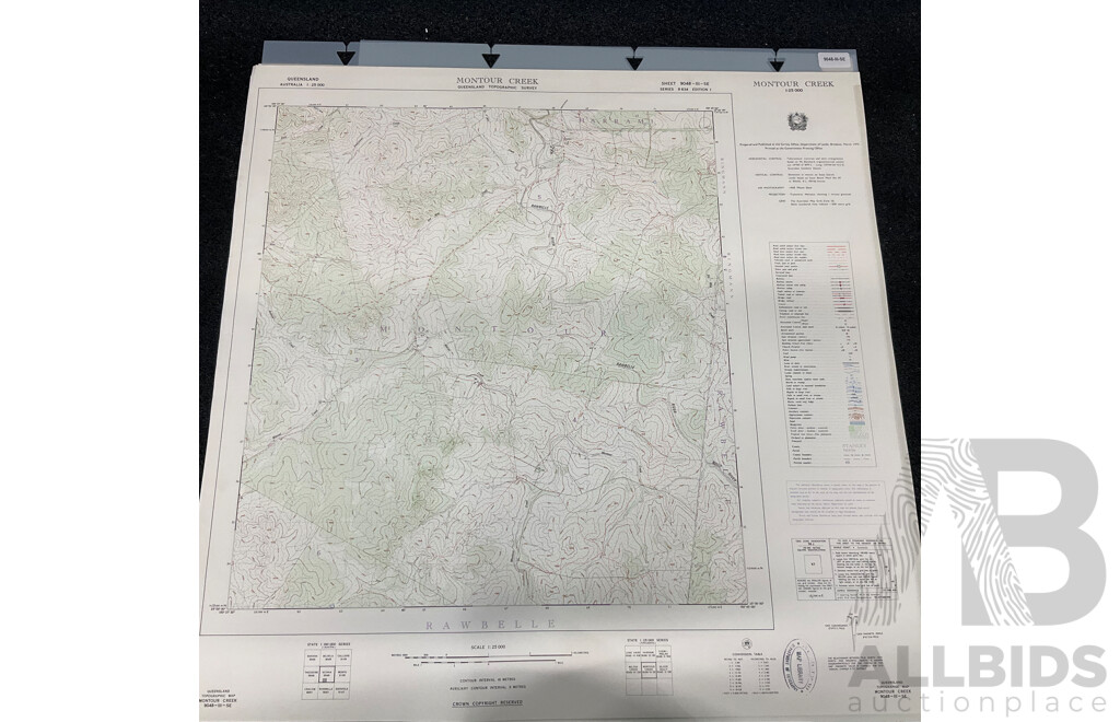 Collection of Australian Maps Published by the Survey Office. Department of Lands. Brisbane - Lot of 12