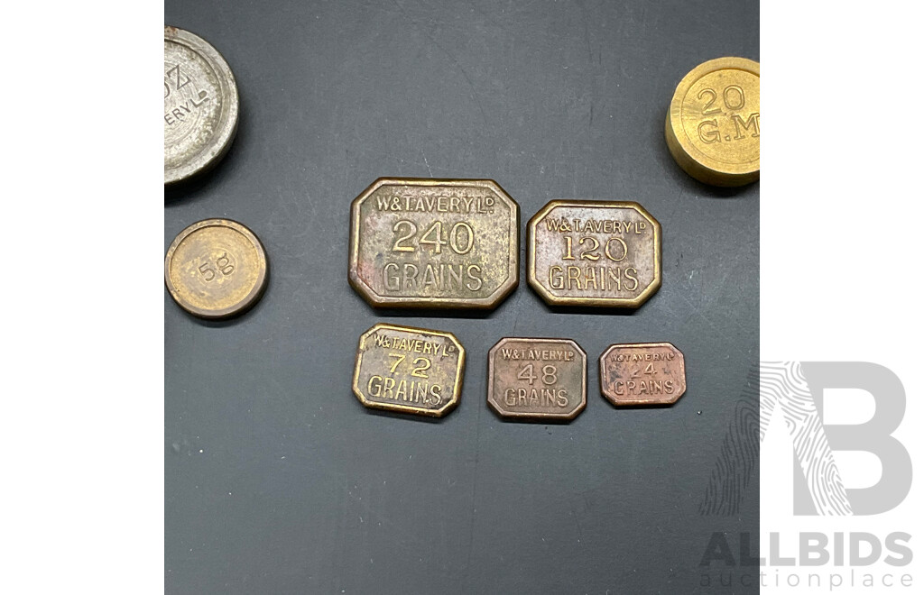 Apothecary Balance Scale with Weights in Fitted Wooden Case