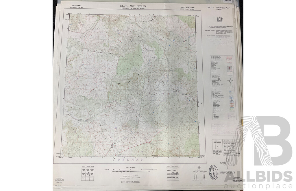 Collection of Australian Maps Published by the Survey Office. Department of Lands. Brisbane - Lot of 13
