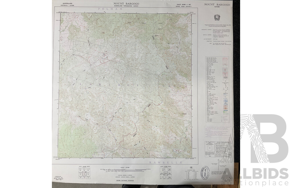 Collection of Australian Maps Published by the Survey Office. Department of Lands. Brisbane - Lot of 13