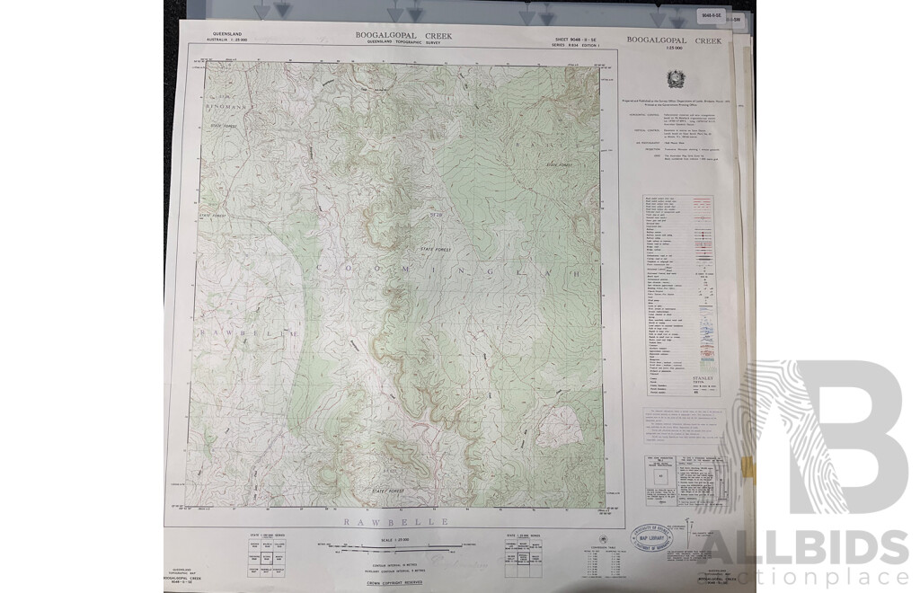 Collection of Australian Maps Published by the Survey Office. Department of Lands. Brisbane - Lot of 13