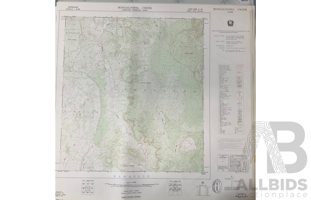 Collection of Australian Maps Published by the Survey Office. Department of Lands. Brisbane - Lot of 13