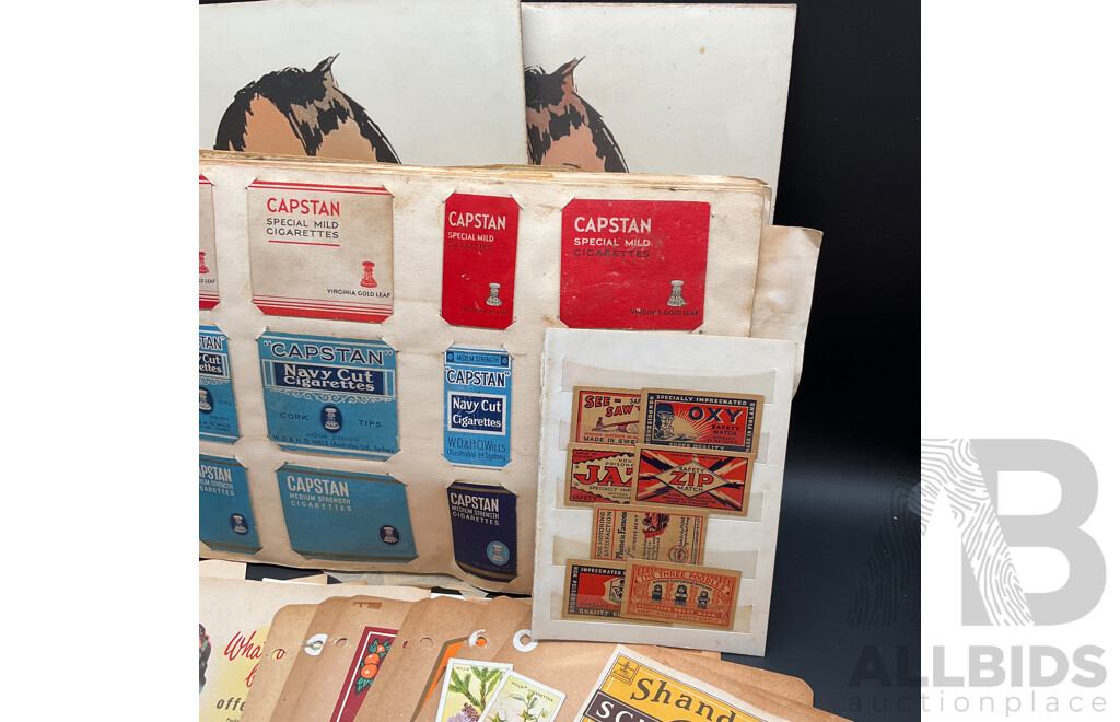 Collection of Vintage Australian Cigarette Packets and Advertising Materials