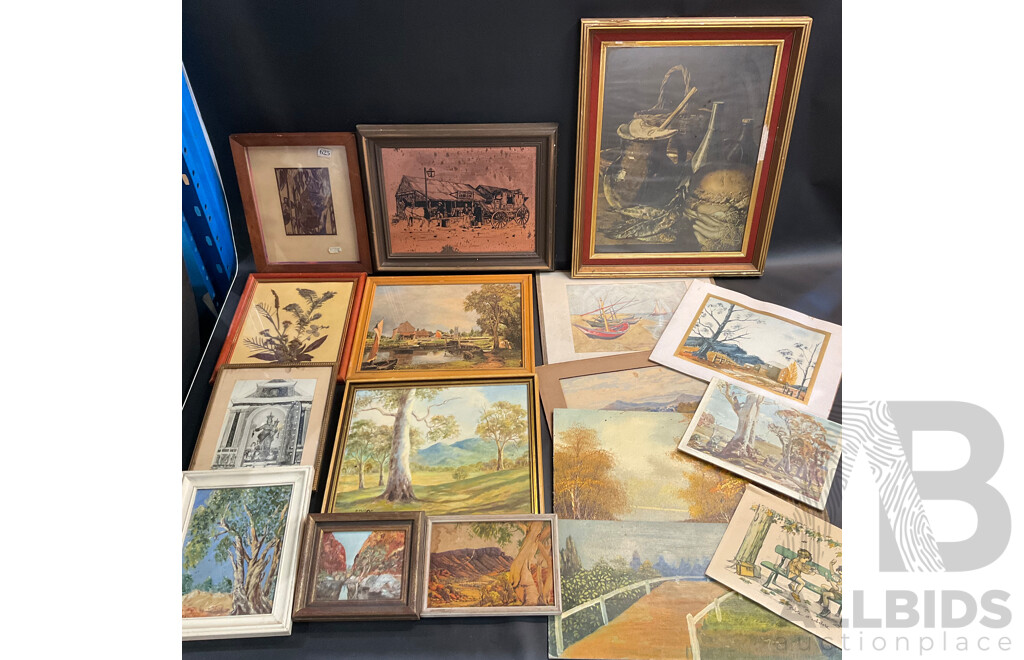 Mixed Lot - Vintage Painting, Prints and Artwork