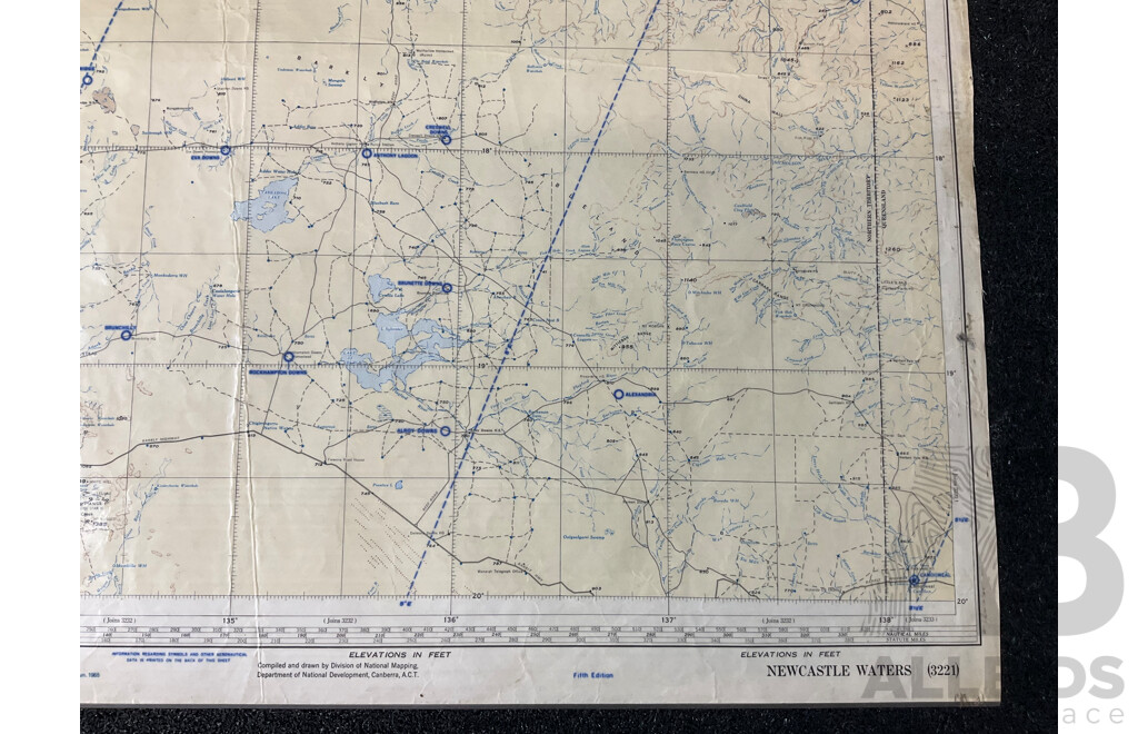 Vintage Collection Australia Port Augusta Map &  Australia Esperance Map & Newcastle Water  - Lot of 3