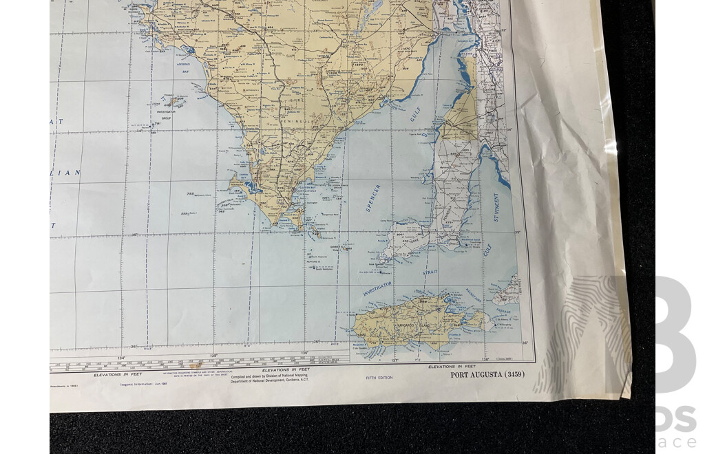 Vintage Collection Australia Port Augusta Map &  Australia Esperance Map & Newcastle Water  - Lot of 3