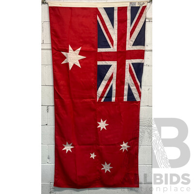 Vintage Australia Red Ensign 2 Yard Flag Fully Sewn 180 X 90cm