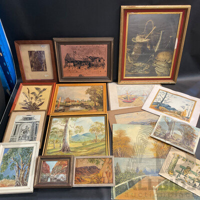 Mixed Lot - Vintage Painting, Prints and Artwork