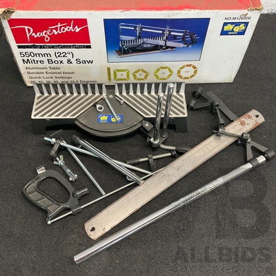 PRAGERTOOLS 550mm Precision Mitre Box & Saw