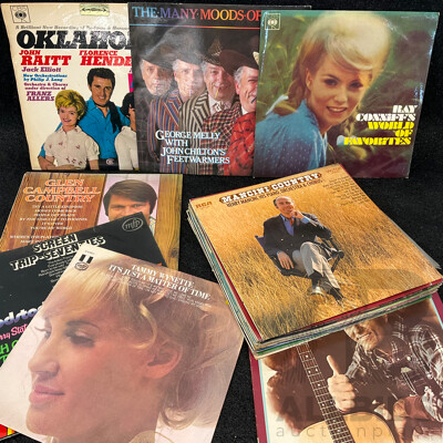 Collection of 20 Country Vintage LP Records - Including Ray Conniff, Glen Cambell, Henry Mancini, Tammy Wynette and More