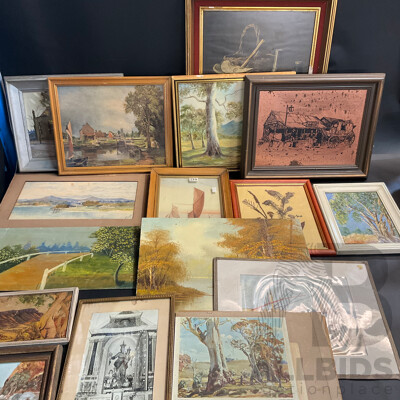Mixed Lot - Vintage Painting, Prints and Artwork