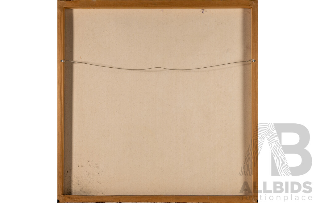 Mada Wahyudi (20th Century, Working C2000s), Abstract Solar Landscape with Robot (2009), Wonderful Original Contemporary Mixed Media on Canvas, 100 x 100 cm