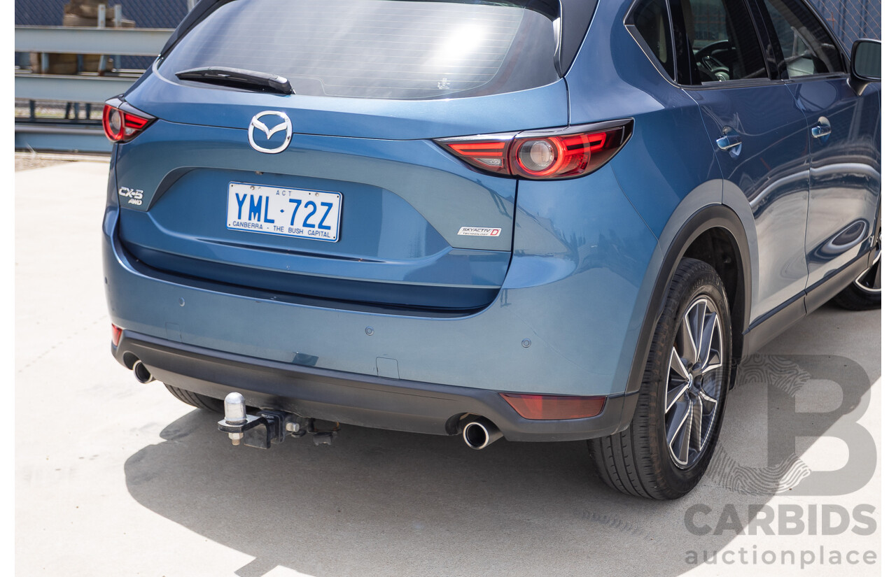 4/2018 Mazda CX-5 GT AWD KF MY17.5 4D Wagon Eternal Blue Turbo Diesel 2.2L
