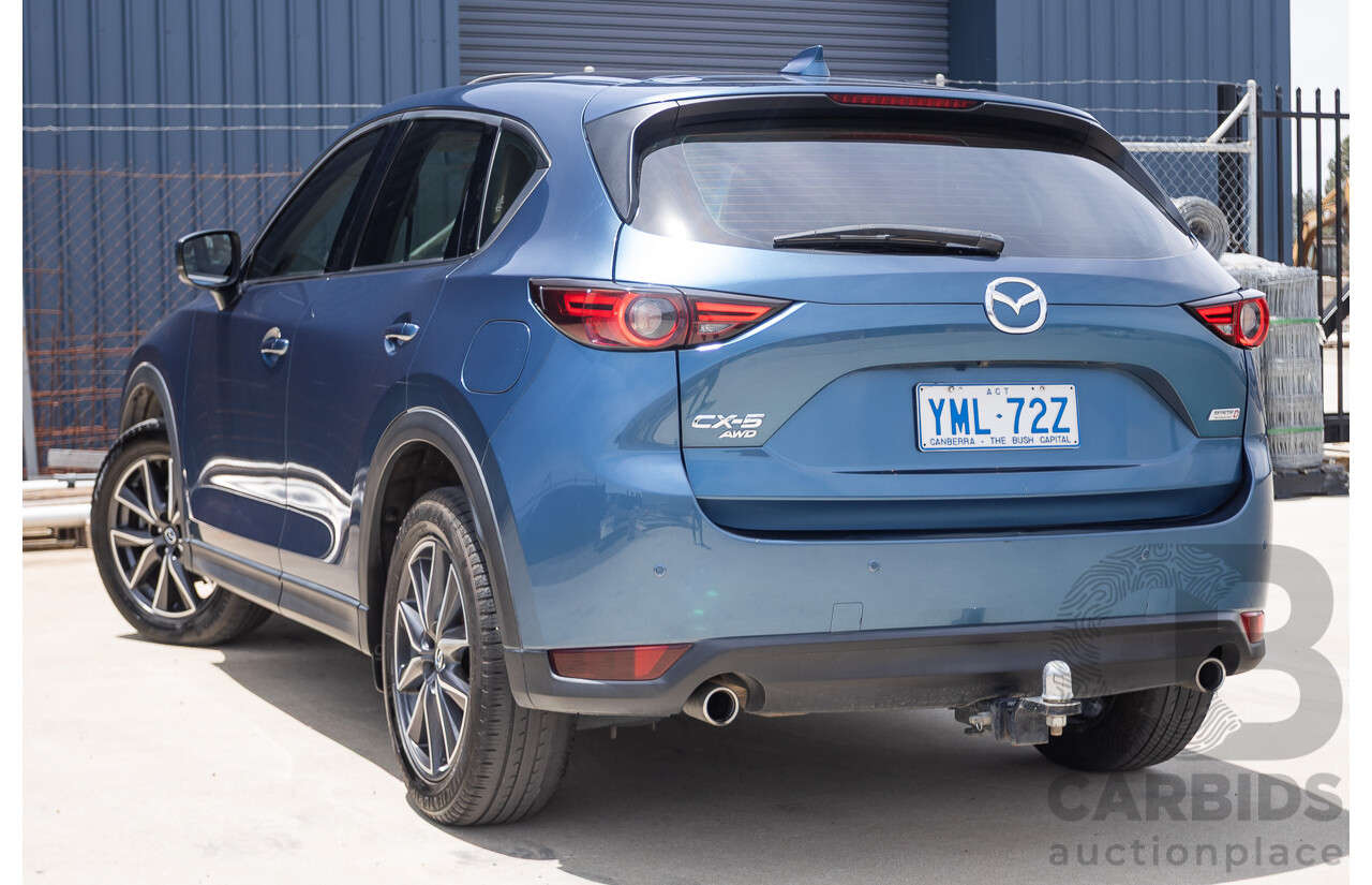 4/2018 Mazda CX-5 GT AWD KF MY17.5 4D Wagon Eternal Blue Turbo Diesel 2.2L