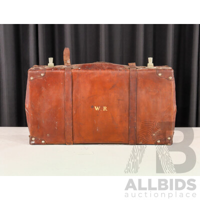 Small Vintage Leather Suitcase by Wisecraft