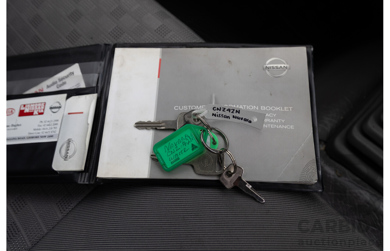 5/2013 Nissan Navara DX (4x2) D22 SERIES 5 C/Chas Polar White Turbo Diesel 2.5L