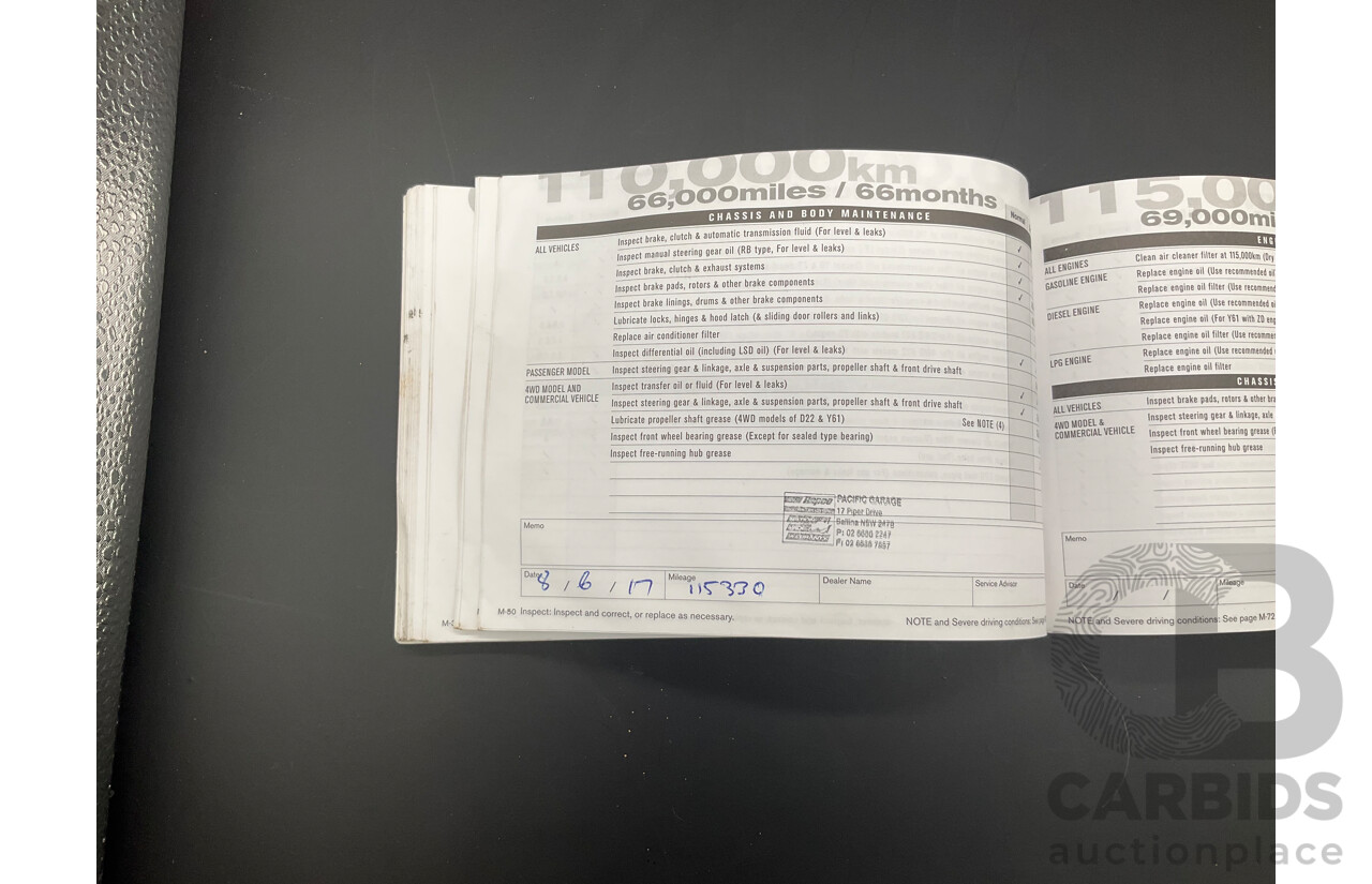 5/2013 Nissan Navara DX (4x2) D22 SERIES 5 C/Chas Polar White Turbo Diesel 2.5L