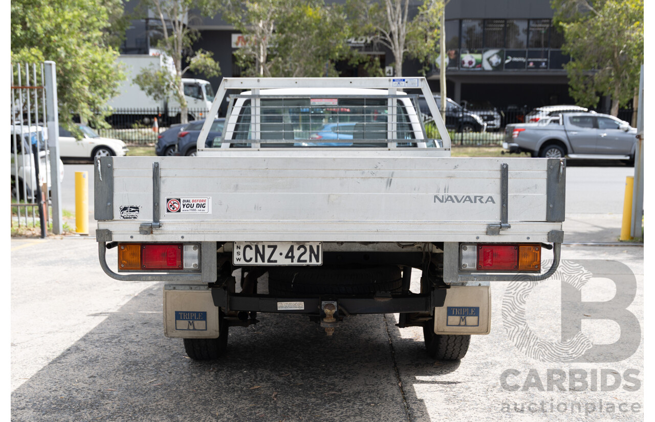 5/2013 Nissan Navara DX (4x2) D22 SERIES 5 C/Chas Polar White Turbo Diesel 2.5L