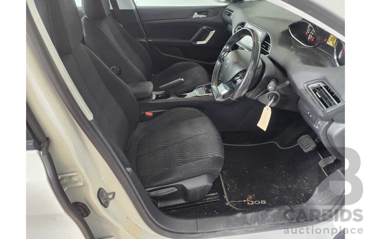 1/2016 Peugeot 308 Active T9 5d Hatchback White 1.2L