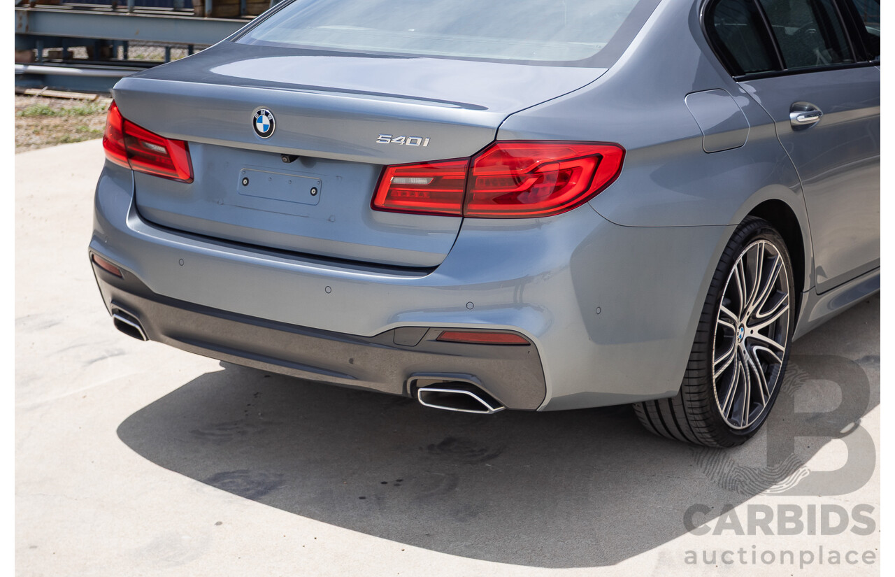 8/2017 BMW 540i M-Sport G30 MY18 4D Sedan Bluestone Metallic Tubro 3.0L