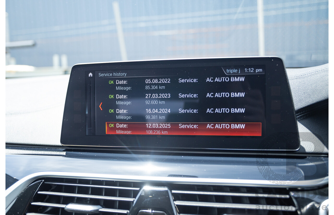 8/2017 BMW 540i M-Sport G30 MY18 4D Sedan Bluestone Metallic Tubro 3.0L