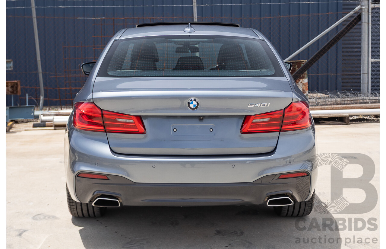 8/2017 BMW 540i M-Sport G30 MY18 4D Sedan Bluestone Metallic Tubro 3.0L