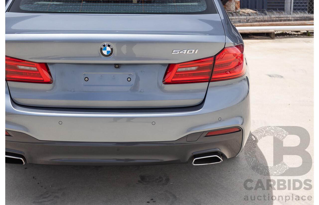 8/2017 BMW 540i M-Sport G30 MY18 4D Sedan Bluestone Metallic Tubro 3.0L