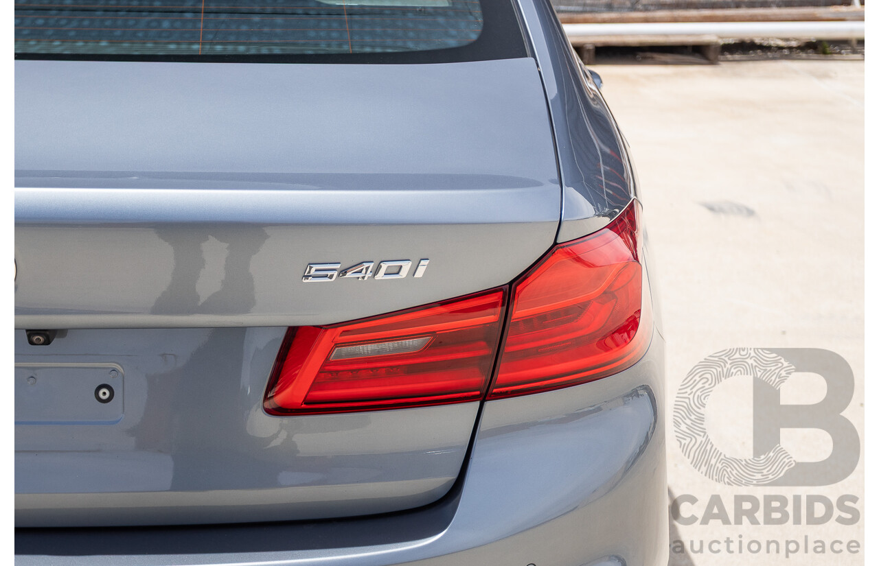 8/2017 BMW 540i M-Sport G30 MY18 4D Sedan Bluestone Metallic Tubro 3.0L