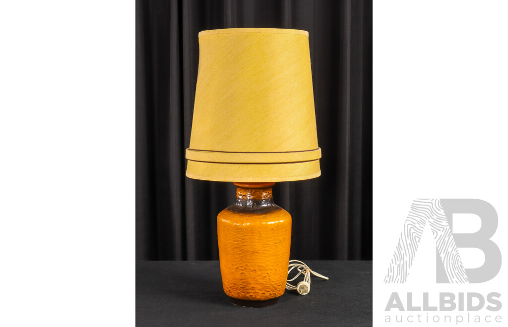 Glazed Vintage Ceramic Table Lamp