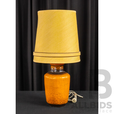 Glazed Vintage Ceramic Table Lamp