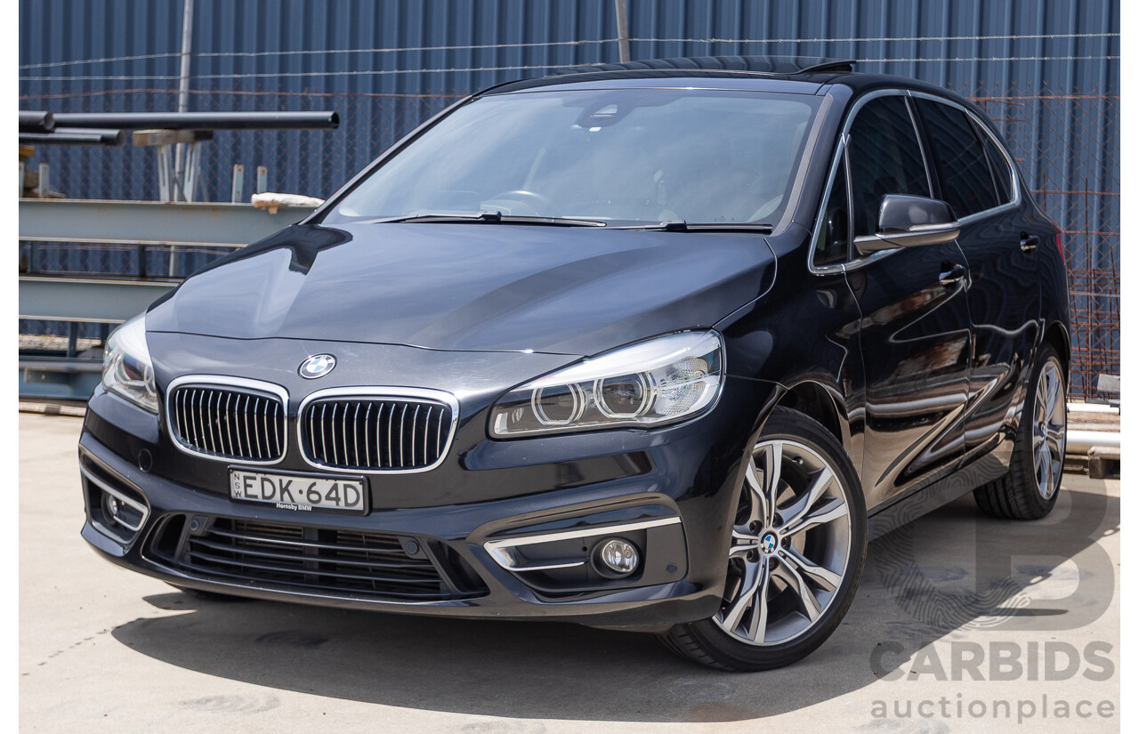 6/2015 BMW 225i Active Tourer Sport Line FWD F45 4D Wagon Black Sapphire Metallic Turbo 2.0L