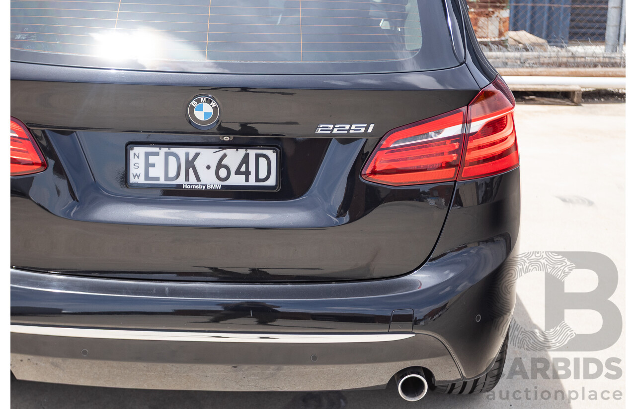 6/2015 BMW 225i Active Tourer Sport Line FWD F45 4D Wagon Black Sapphire Metallic Turbo 2.0L