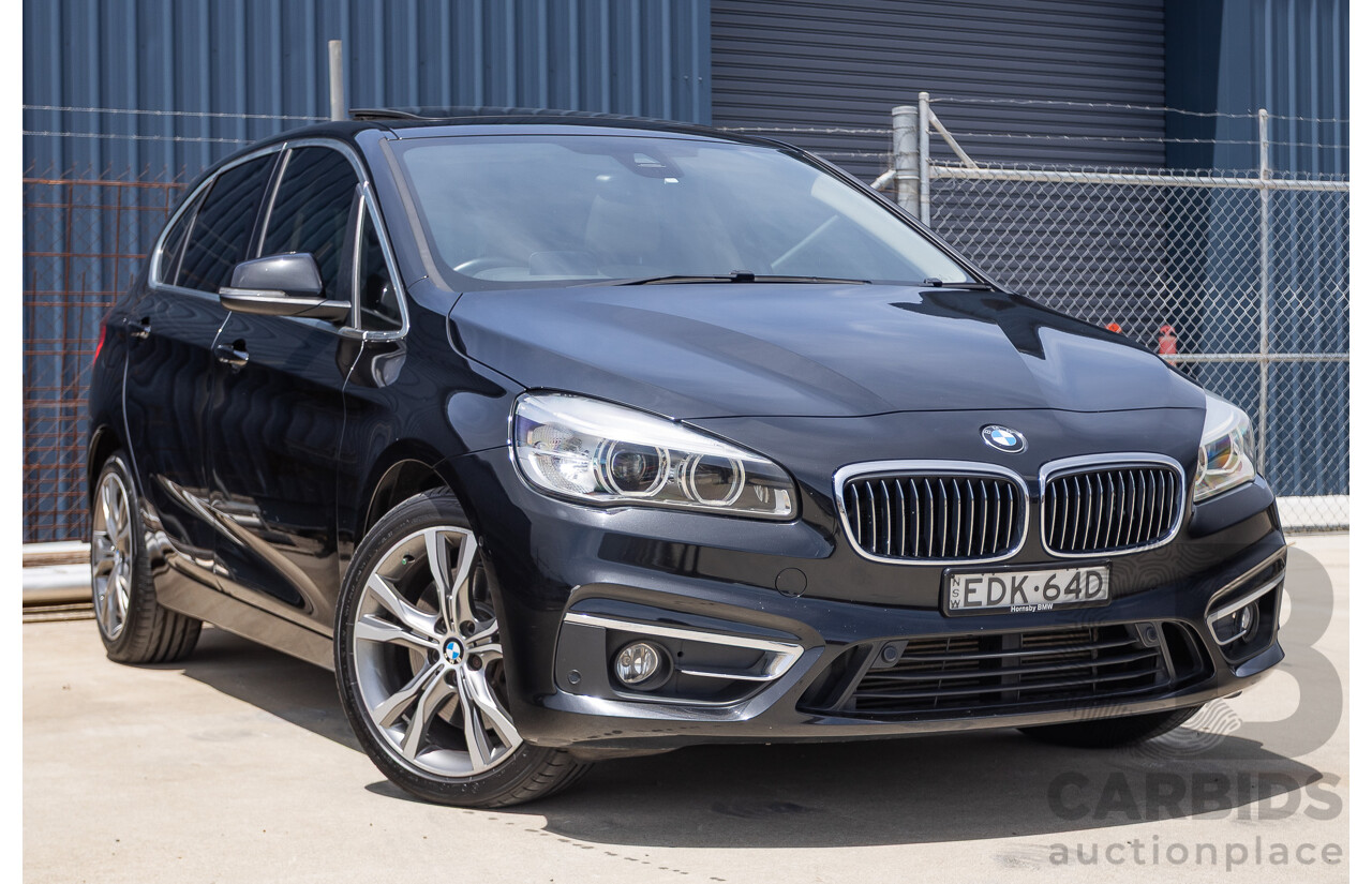 6/2015 BMW 225i Active Tourer Sport Line FWD F45 4D Wagon Black Sapphire Metallic Turbo 2.0L