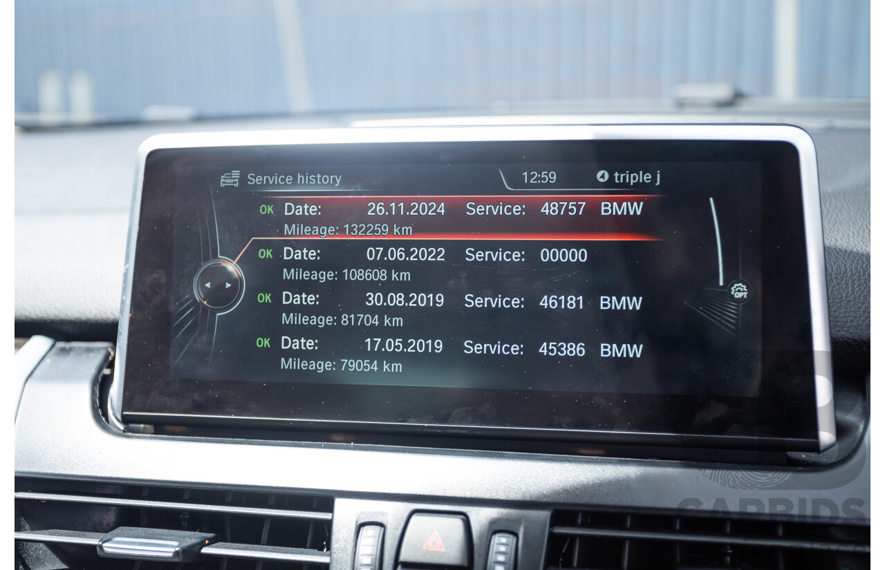 6/2015 BMW 225i Active Tourer Sport Line FWD F45 4D Wagon Black Sapphire Metallic Turbo 2.0L