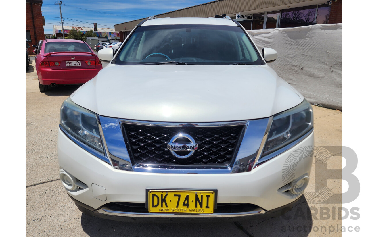 6/2014 Nissan Pathfinder ST (4x2) R52 4d Wagon White 3.5L