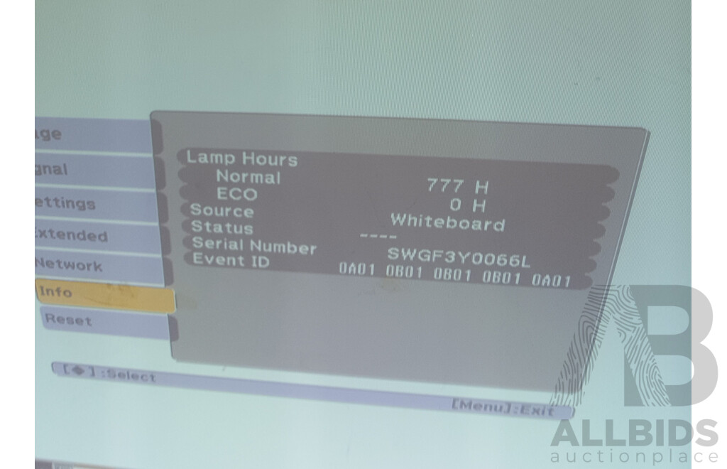 Epson (EB-1410Wi) WXGA 3LCD Projector