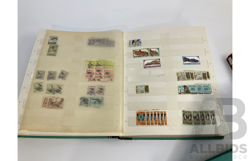 Three Albums of Papua New Guinea Stamps, Examples Spanning 1951 to 2003