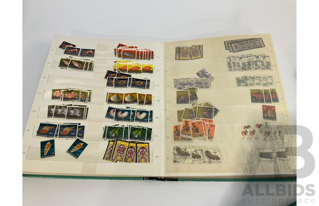 Three Albums of Papua New Guinea Stamps, Examples Spanning 1951 to 2003