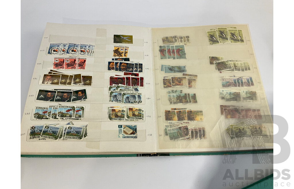 Three Albums of Papua New Guinea Stamps, Examples Spanning 1951 to 2003