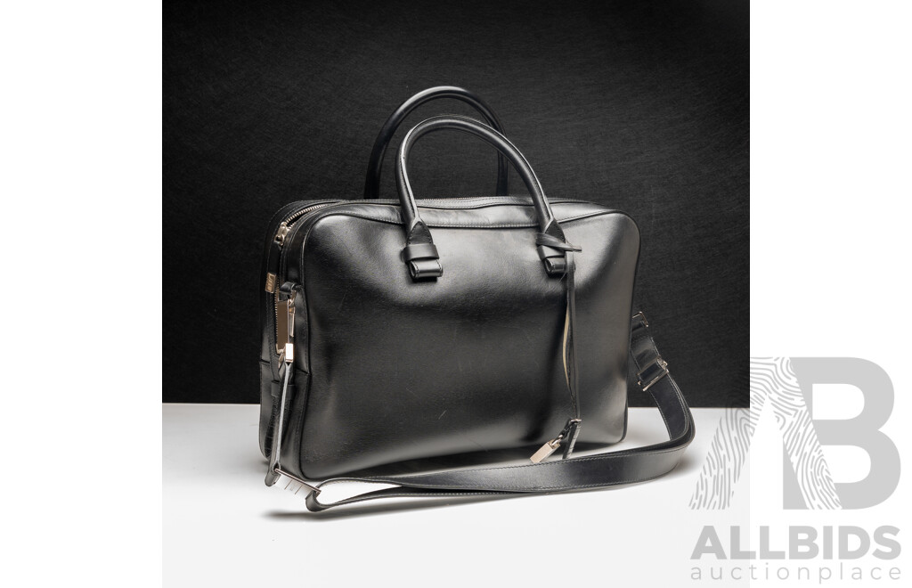 Dior Homme Black Leather Briefcase, 1MCBR020BUX