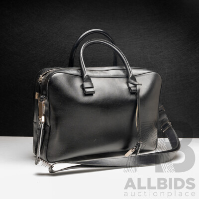 Dior Homme Black Leather Briefcase, 1MCBR020BUX