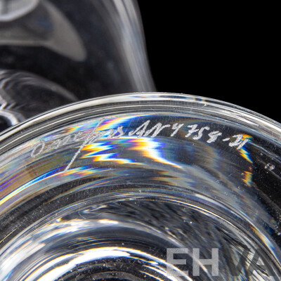 Orrefores Trumpet Vase Togeather with Kosta Boda Art Glass Vase