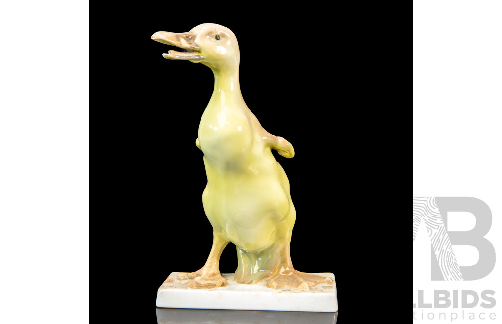 Porcelain Figure of a Wading Duck by Rosenthal, Germany