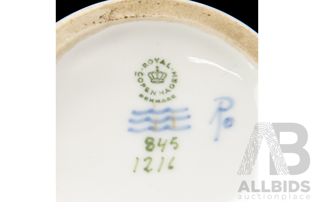 Large Glazed Floral Royal Copenhagen Vase