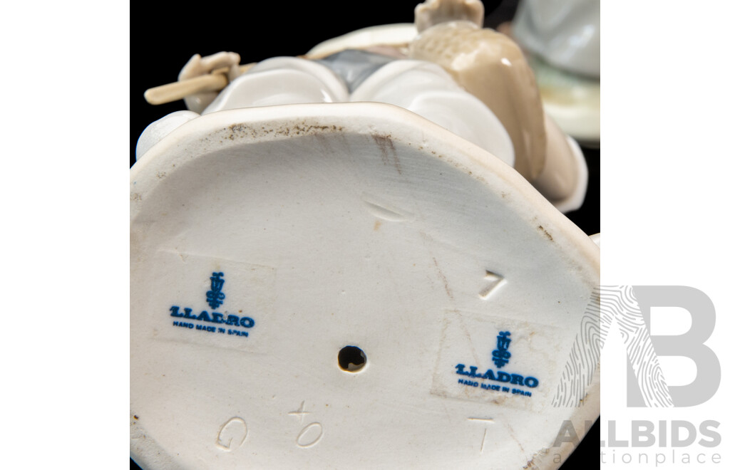 Collection of Four Water Themed Lladro Porcelain Figurines