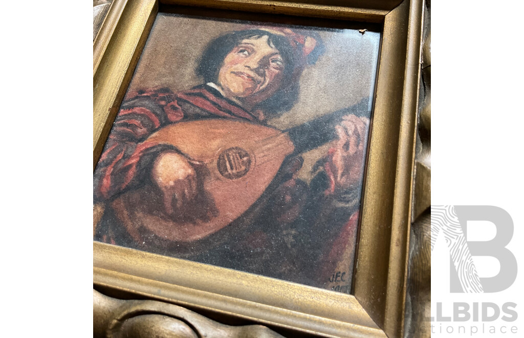 Vintage Albert Namatjira Print Together with Other Vintage Prints Including Renoir - Lot of 4