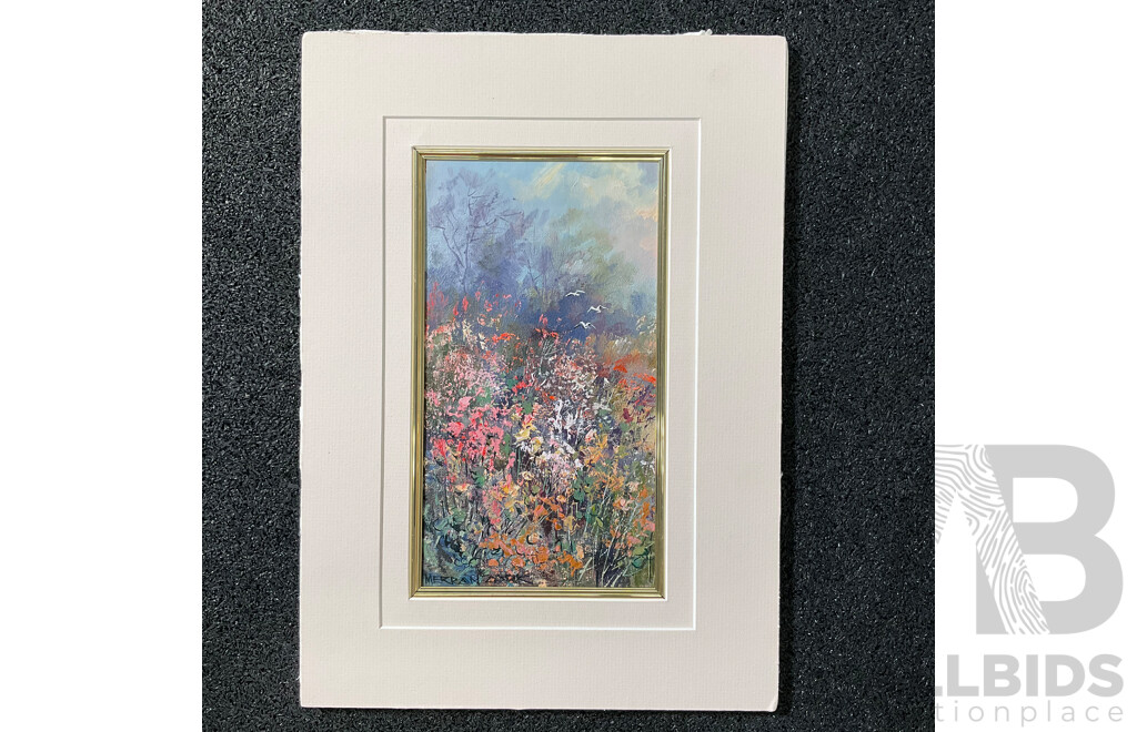 Merran Cork (1945- ) ''Spring Time Western Australia'' Oil on Canavas, 23 x 13 Cm (image)