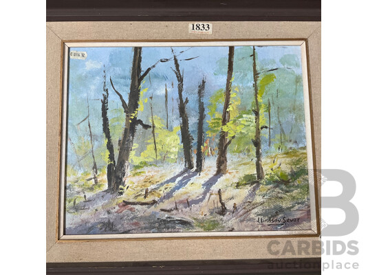 1662316 · J. Lindsay Sever ''Sunny Woodland''  Oil on Board, 42 X 50 Cm (frame)